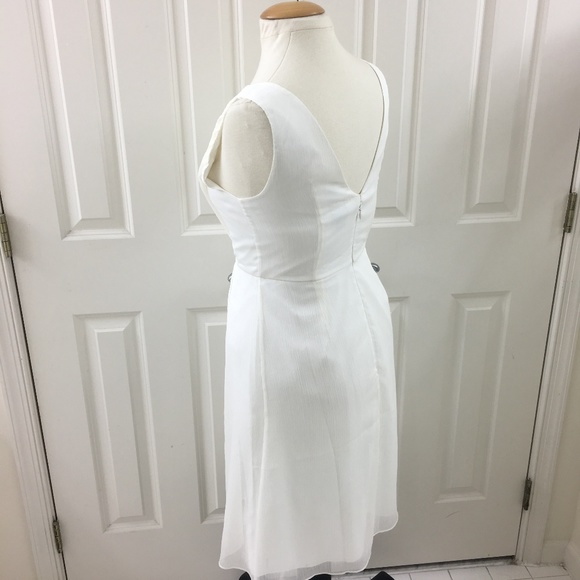 🎊🌸🎉HP🎊🎉💕J. Crew Ivory V-neck dress Sz 4 - Picture 5 of 8